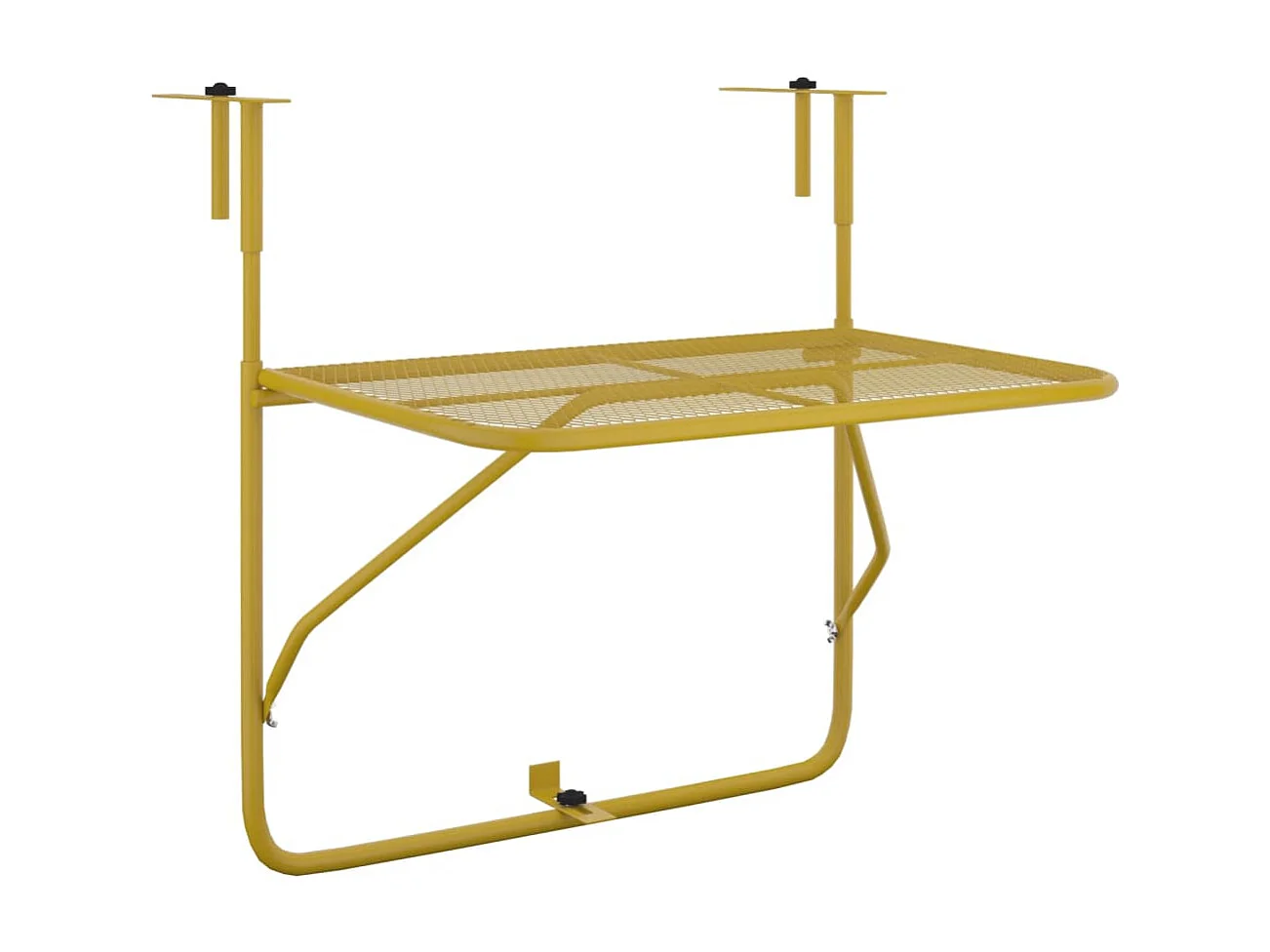 Mesa para varanda 60x40 cm aço dourado