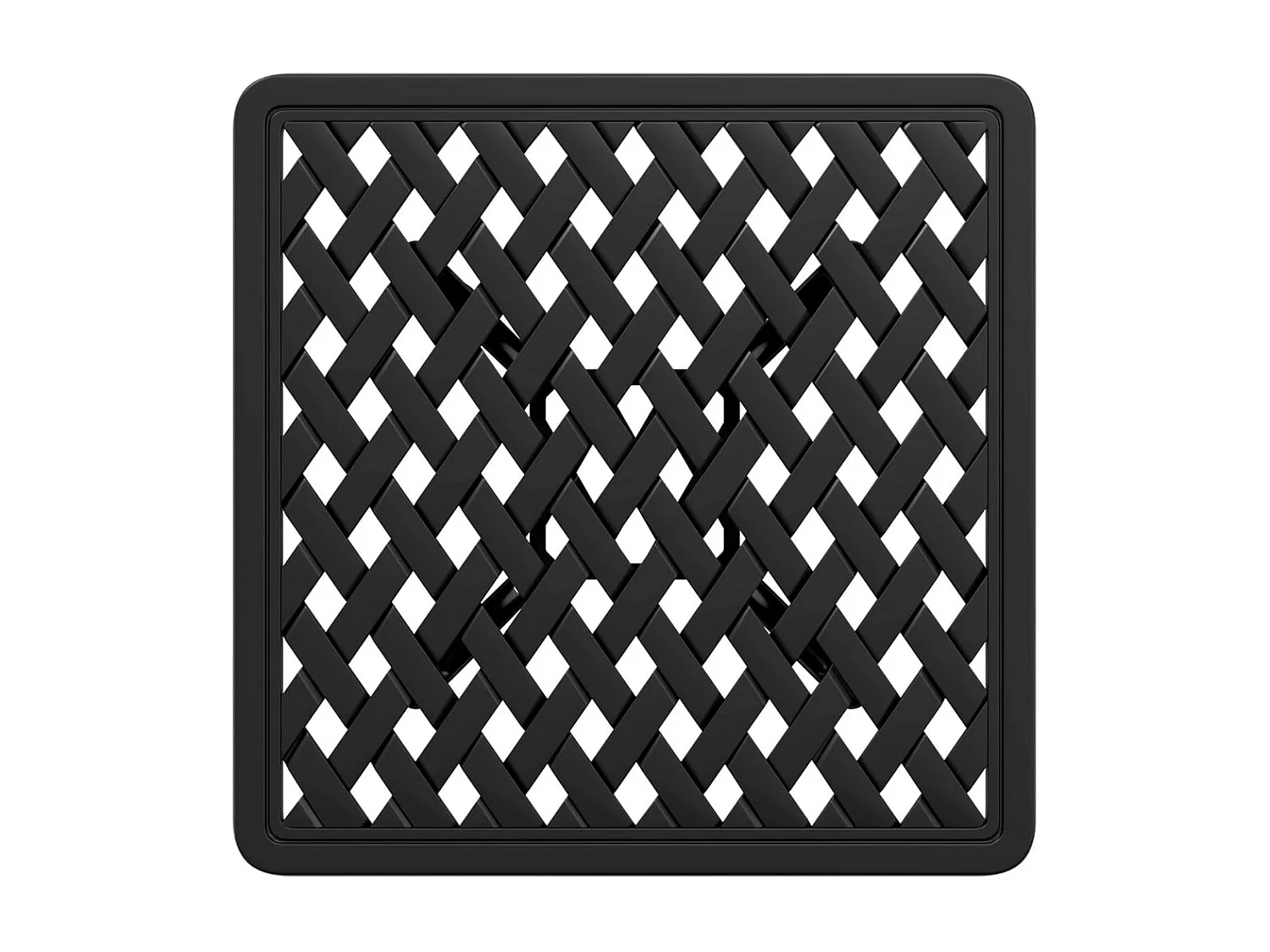 Mesa de jardín aluminio fundido negro 80x80x75 cm