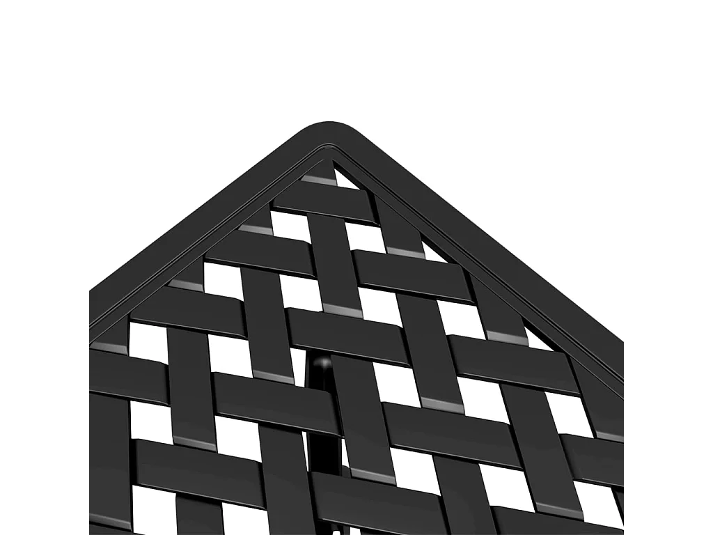 Mesa de jardín aluminio fundido negro 80x80x75 cm