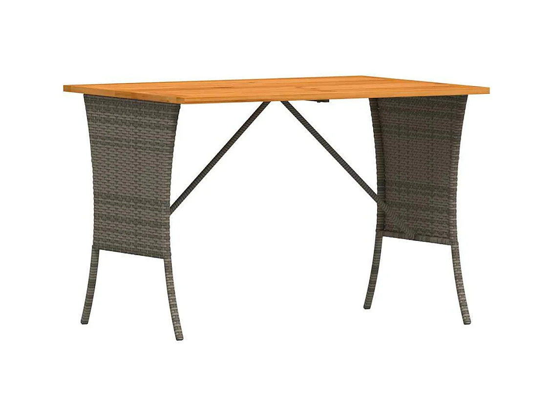 Table de jardin avec dessus en bois d'acacia gris 105x75x72 cm