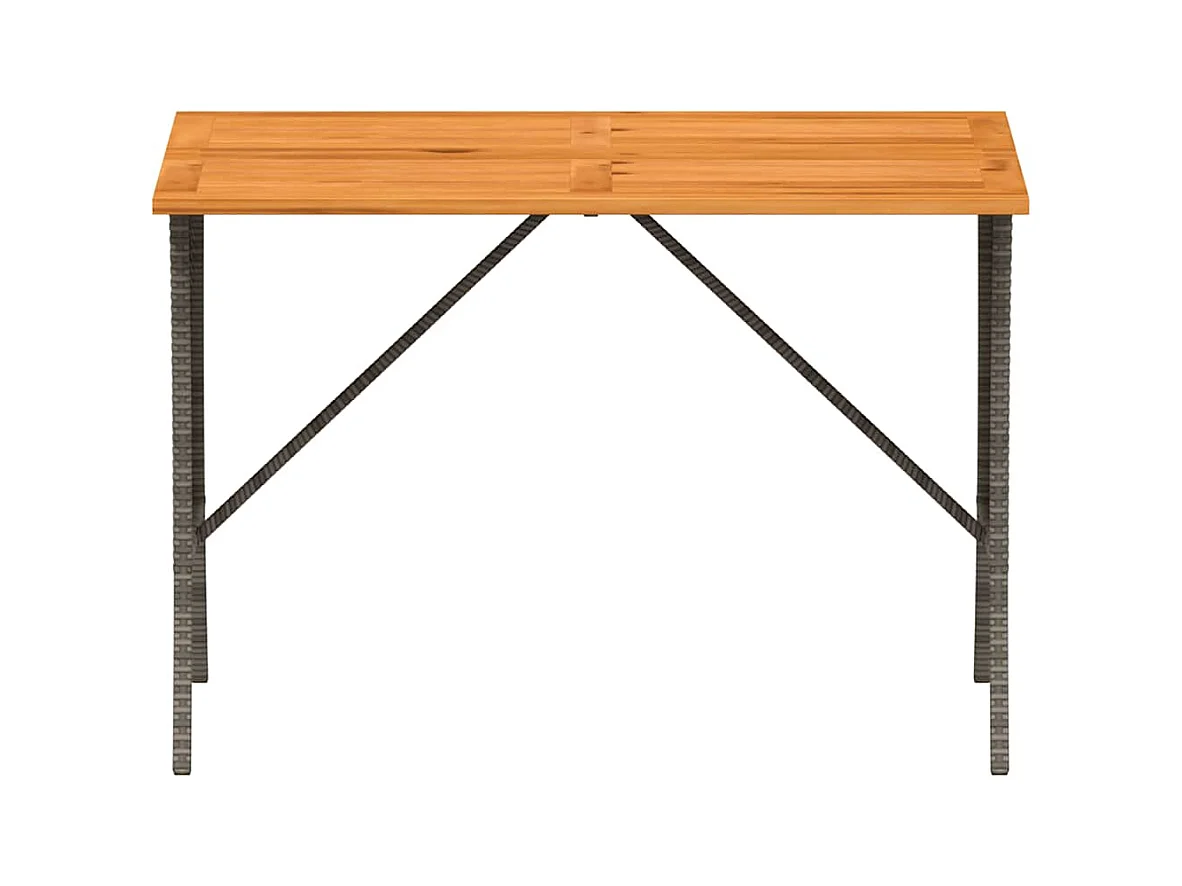Table de jardin avec dessus en bois d'acacia gris 105x75x72 cm
