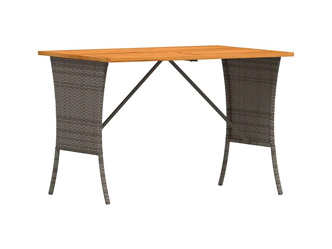 Table de jardin avec dessus en bois d'acacia gris 105x75x72 cm