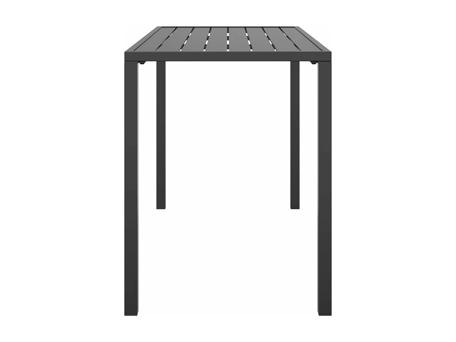Mesa de jantar para jardim 110x54x70 cm aço antracite