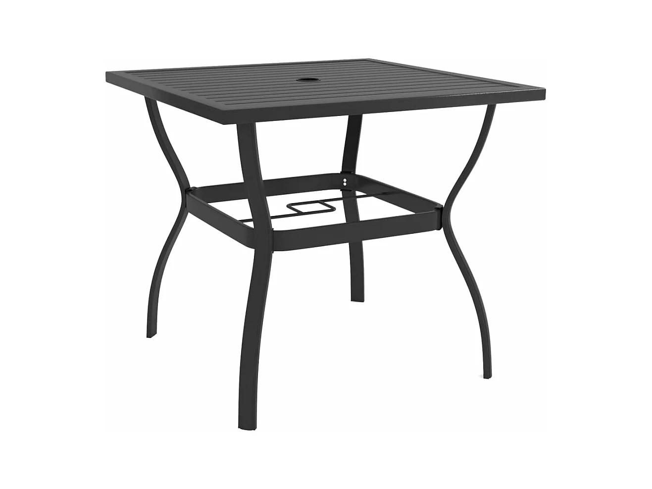 Table de jardin Anthracite 81,5x81,5x72 cm Acier