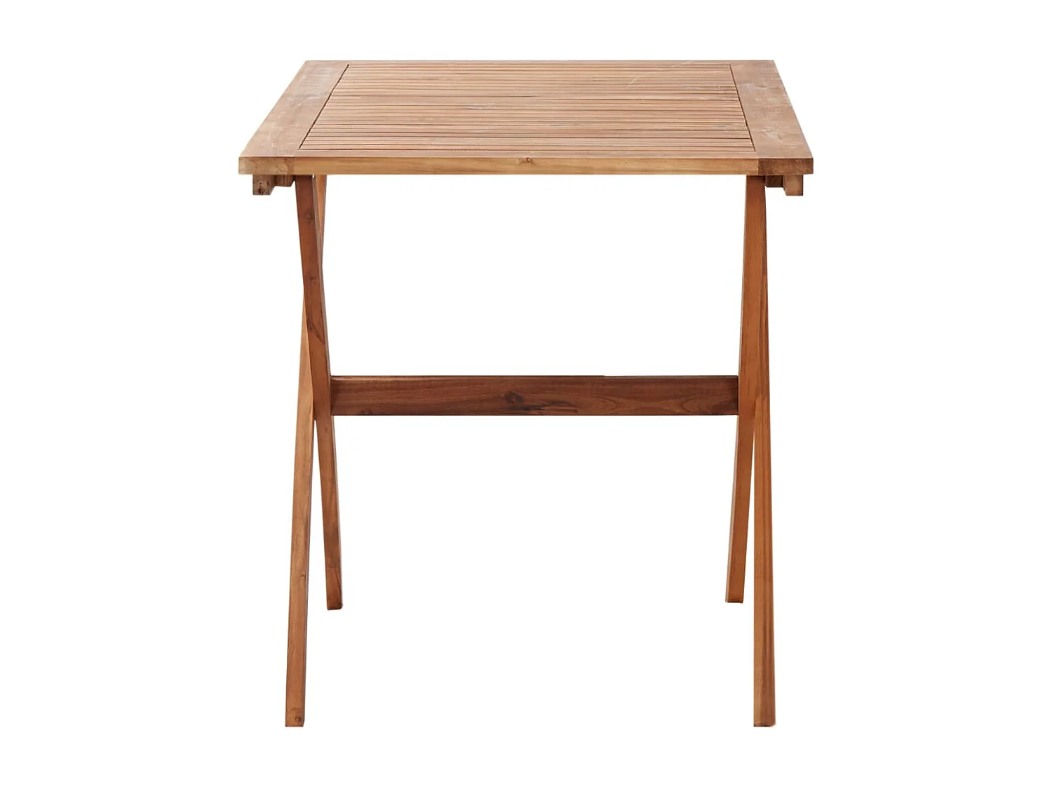 Mesa de jardín de madera maciza de acacia 110x67x74 cm