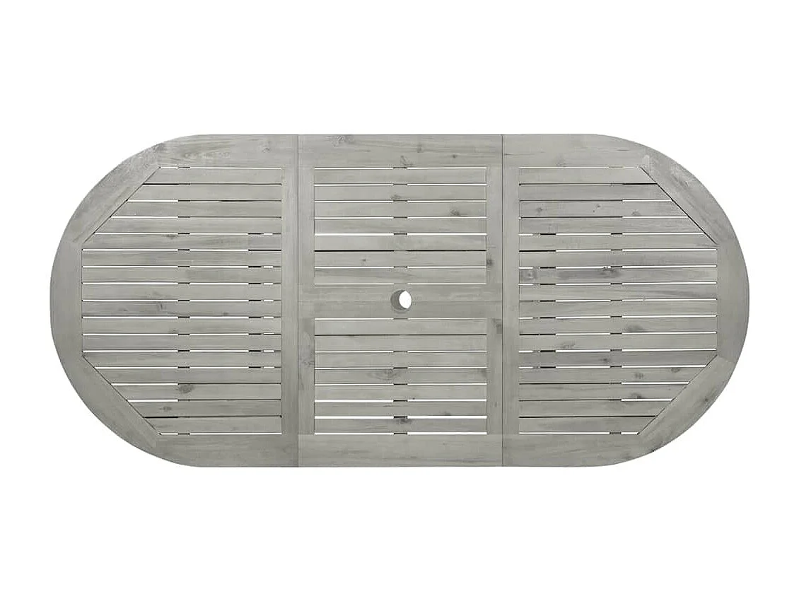 Mesa de comedor jardín madera maciza acacia (120-170)x80x75 cm