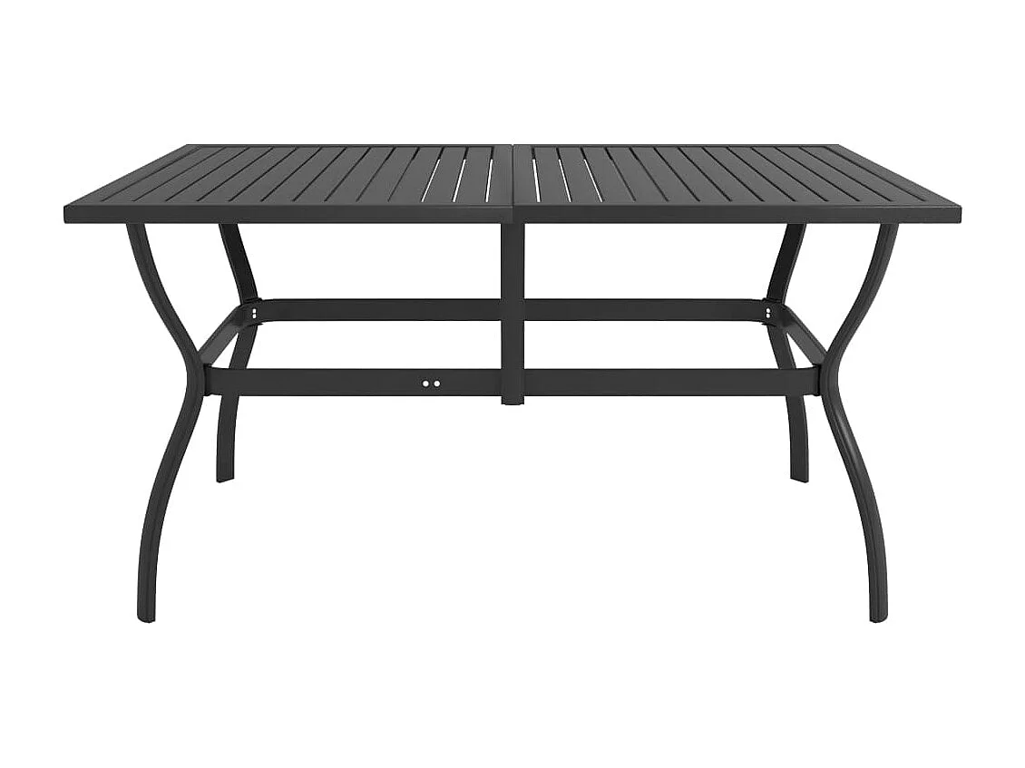 Table de jardin Anthracite 140x80x72 cm Acier