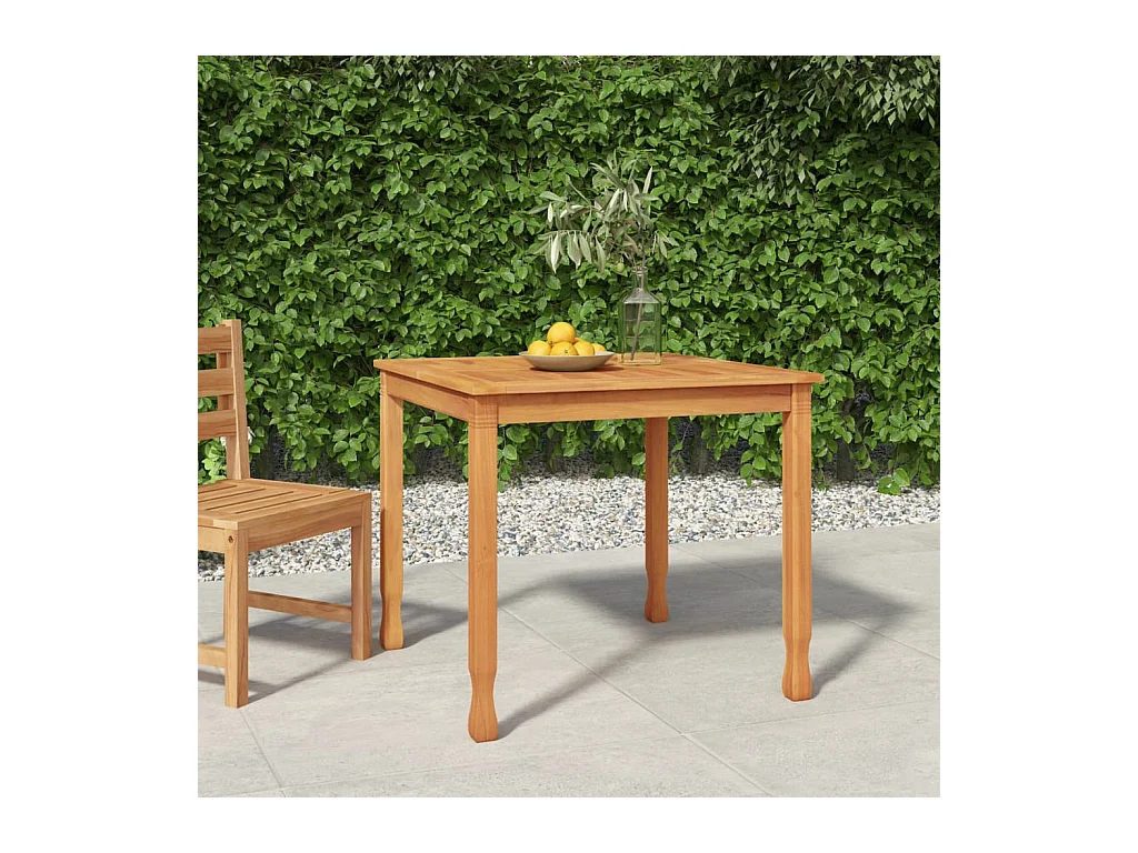 Table à dîner de jardin 85x85x75 cm Bois massif de teck
