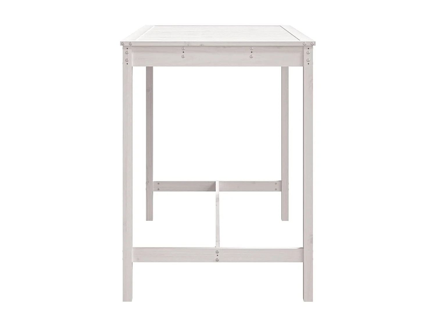 Mesa de jardim 121x82,5x110 cm madeira de pinho maciça branco