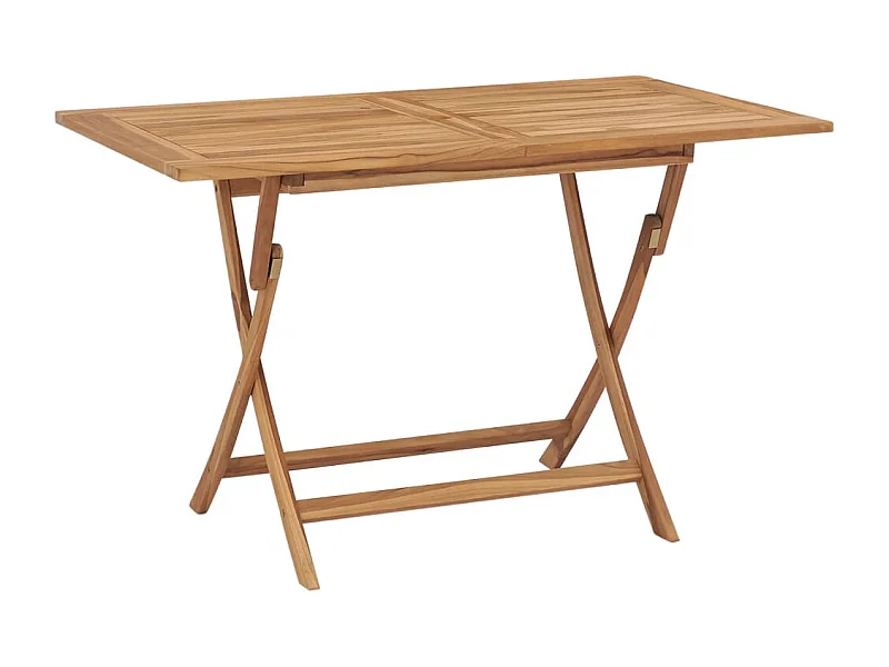 Mesa de jardim dobrável 120x70x75 cm madeira teca maciça