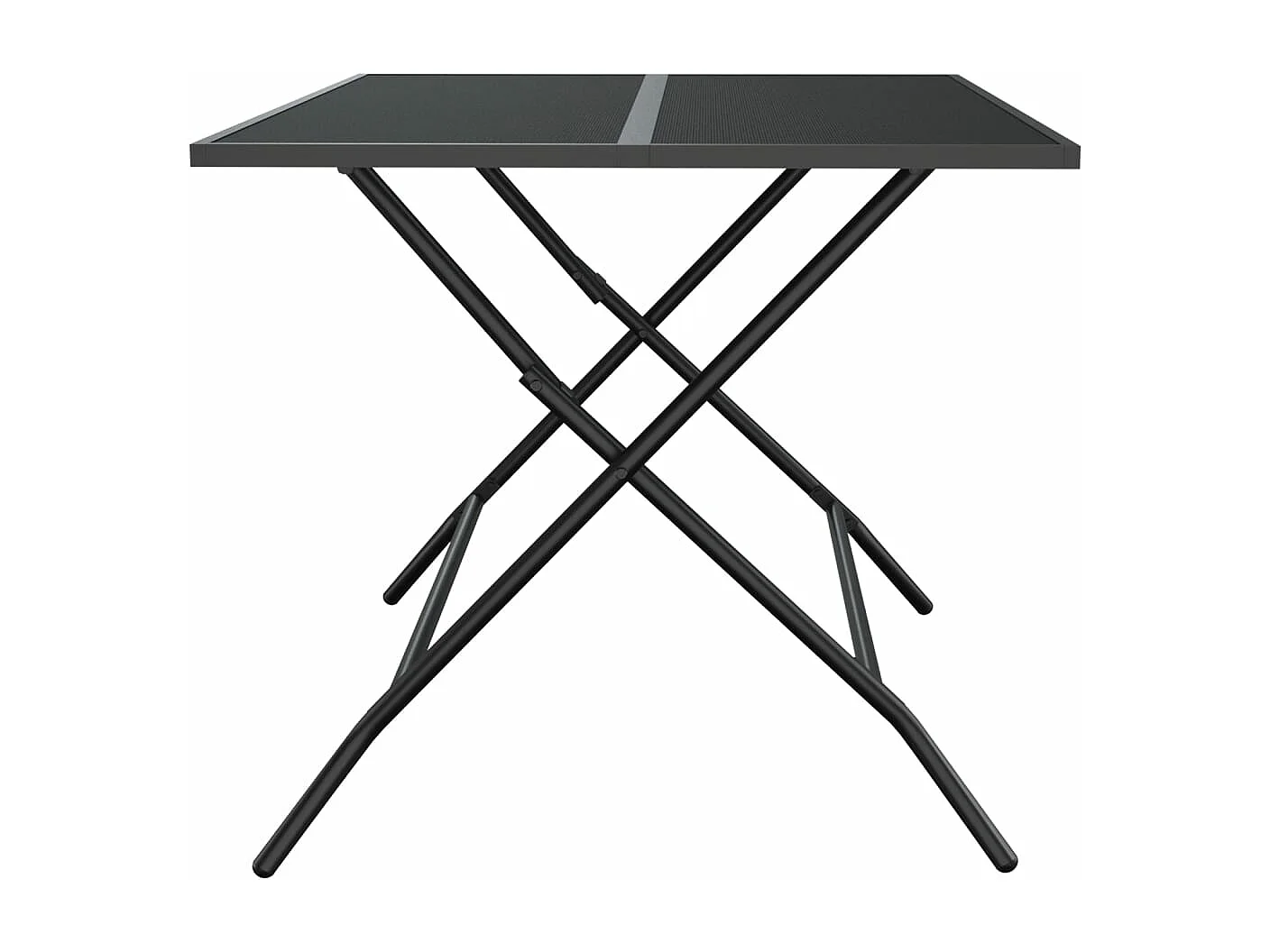 Table de jardin pliable anthracite 110x80x72 cm maille d'acier