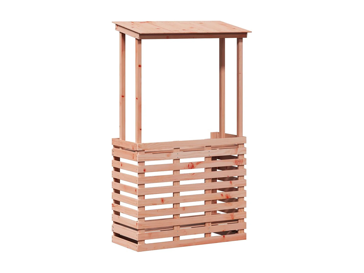 Tuinbartafel met dak 112,5x57x195,5 cm massief hout