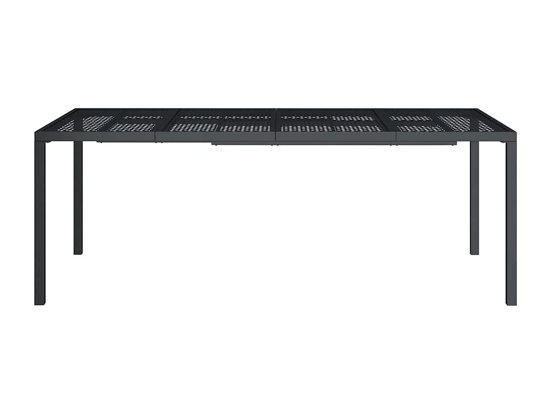 Mesa de jardim 200x100x72 cm aço antracite