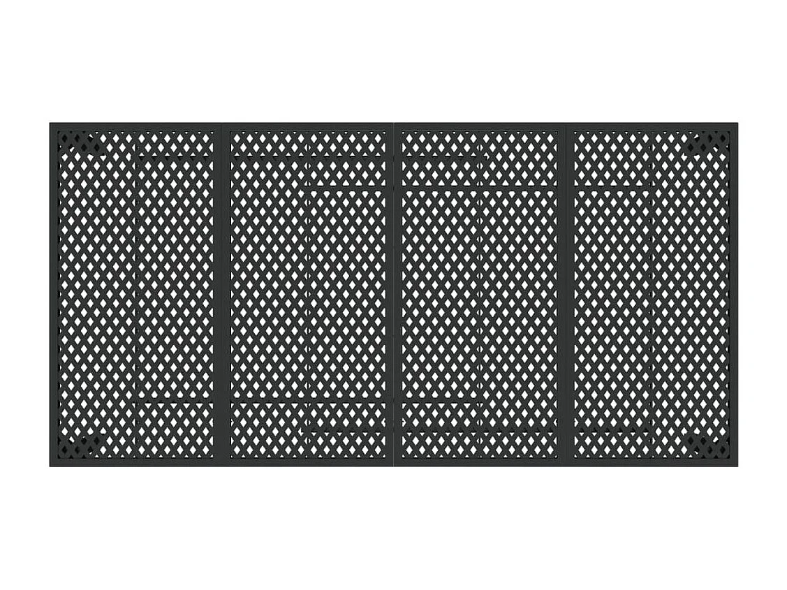 Mesa de jardim 200x100x72 cm aço antracite