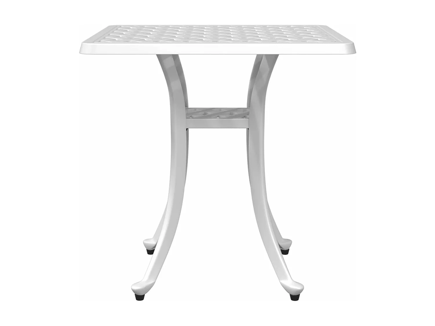 Table de jardin blanc 53x53x53 cm aluminium coulé