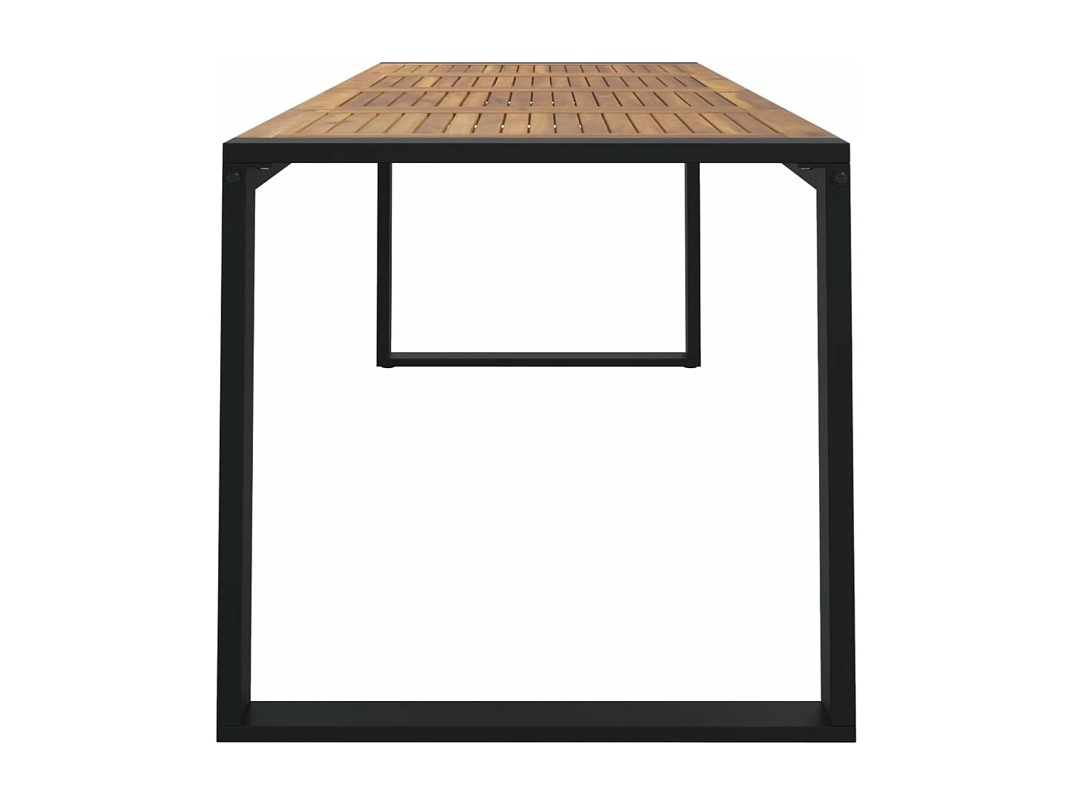 Table de jardin et pieds en forme de U 200x90x75 cm bois acacia