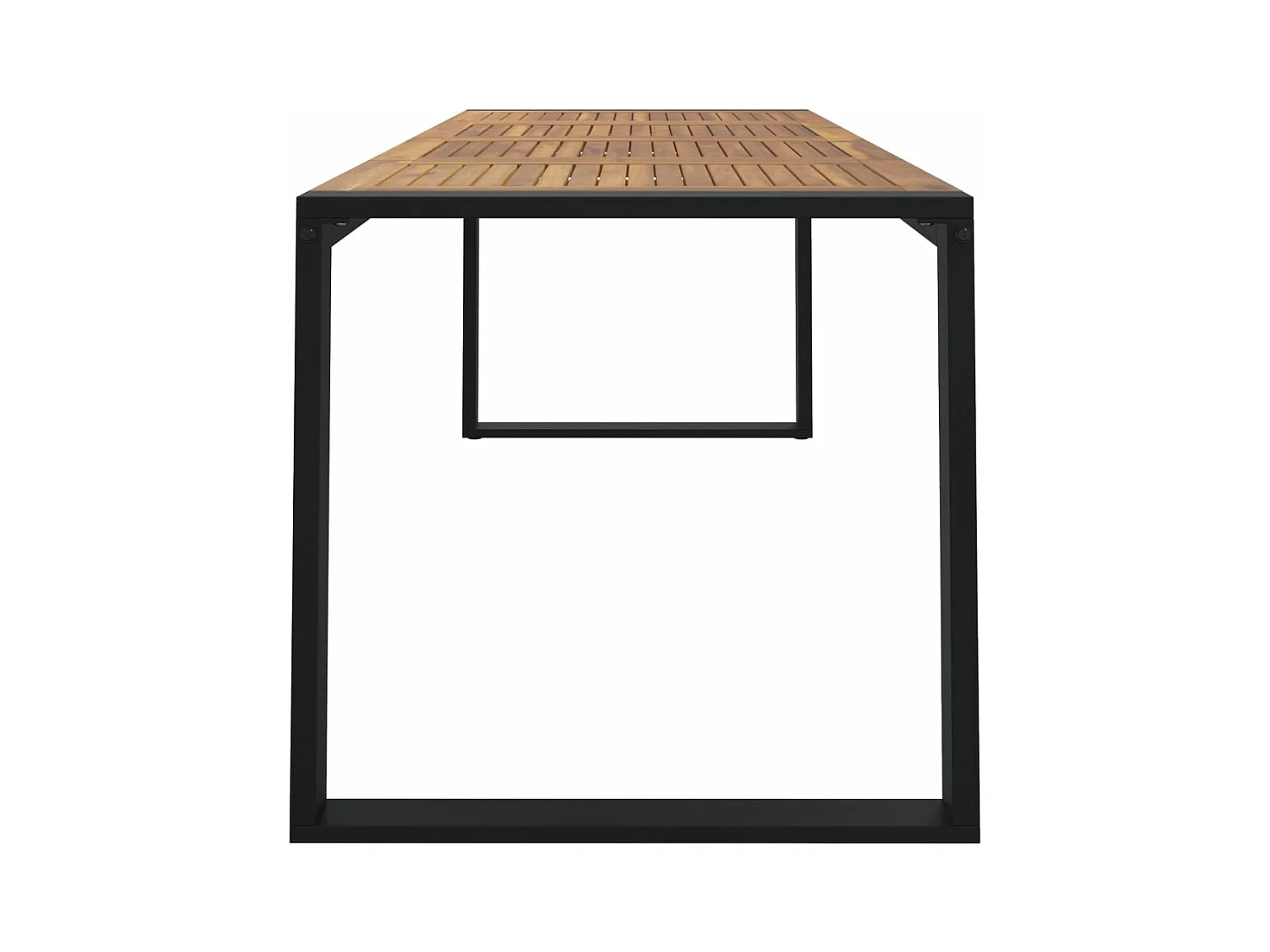 Table de jardin et pieds en forme de U 200x90x75 cm bois acacia