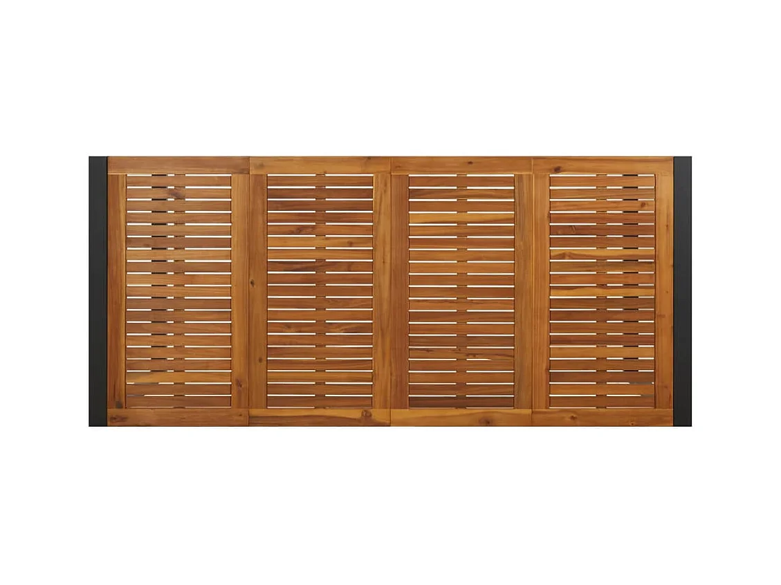 Table de jardin et pieds en forme de U 200x90x75 cm bois acacia