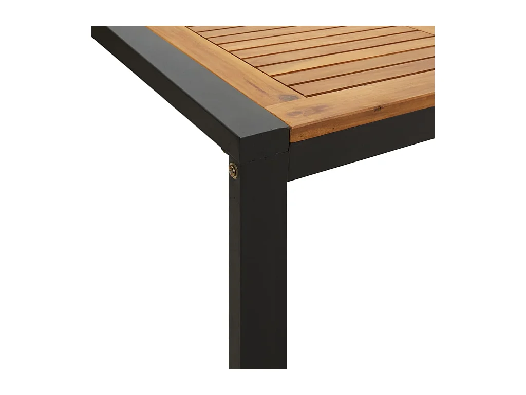 Table de jardin et pieds en forme de U 200x90x75 cm bois acacia