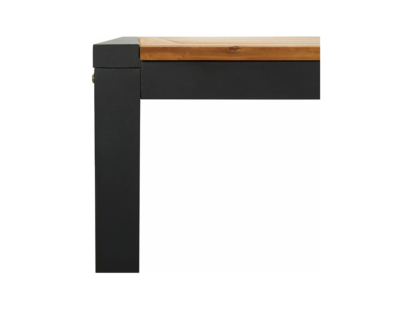 Table de jardin et pieds en forme de U 200x90x75 cm bois acacia