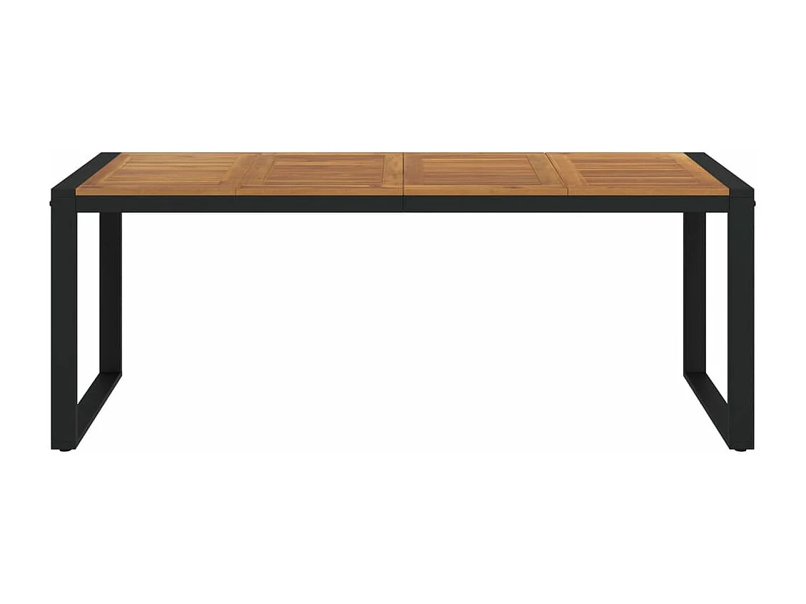 Mesa de jardín con patas en U madera maciza acacia 200x90x75 cm