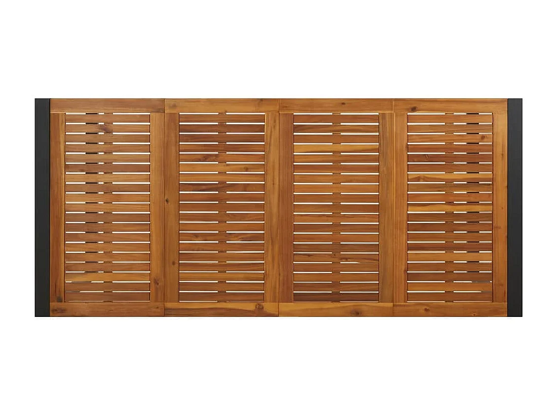 Mesa de jardín con patas en U madera maciza acacia 200x90x75 cm