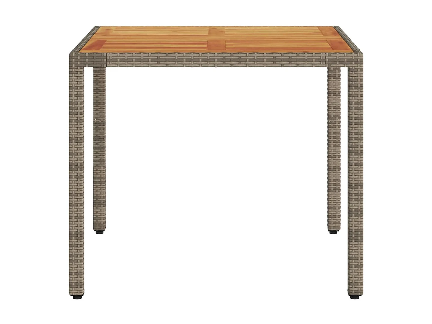 Table de jardin et dessus en bois d'acacia gris résine tressée