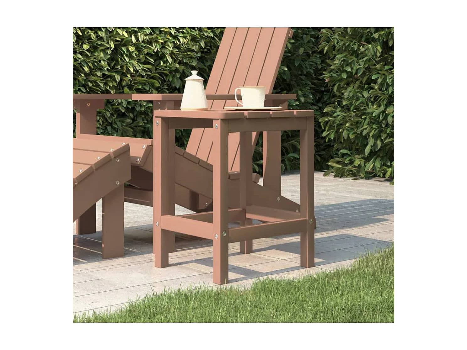 Tuintafel Adirondack 38x38x46 cm HDPE bruin