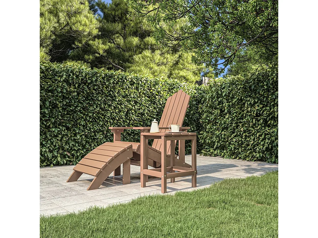 Tuintafel Adirondack 38x38x46 cm HDPE bruin
