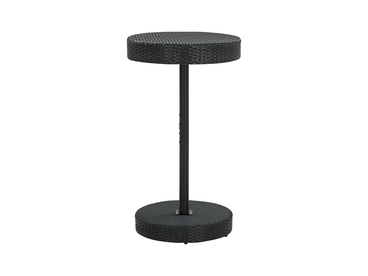 Table de jardin Noir 60,5x106 cm Résine tressée