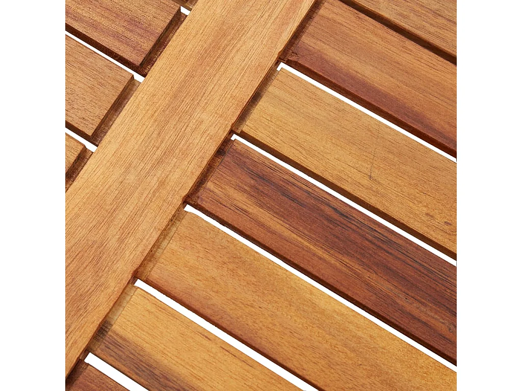 Mesa centro jardim dobrável 40x40x40cm madeira de acácia maciça