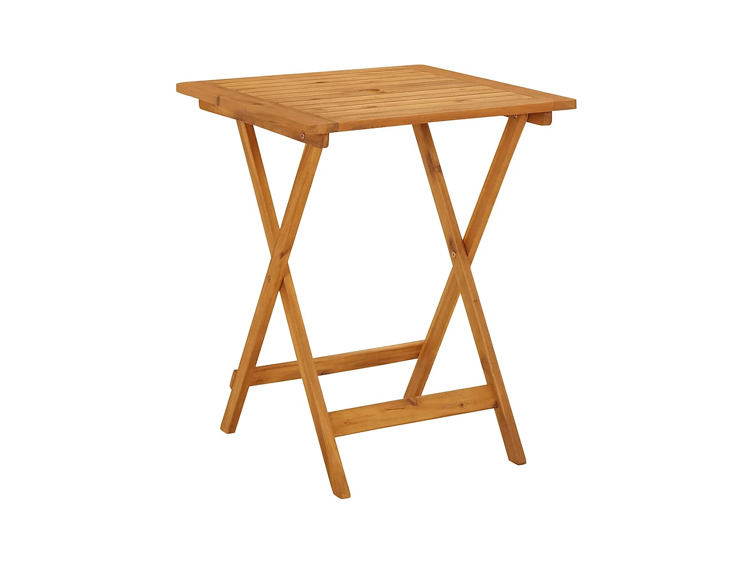 Mesa plegable de jardín de madera maciza de acacia 60x60x75 cm