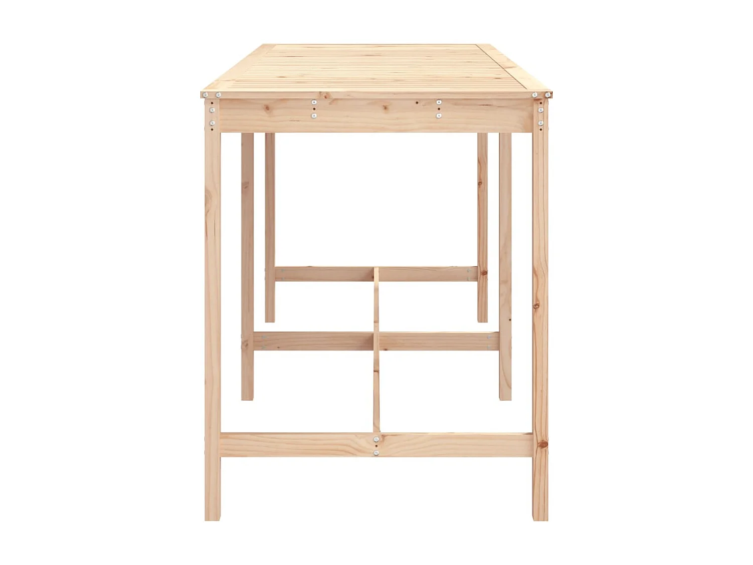 Table de jardin 203,5x90x110 cm bois massif de pin