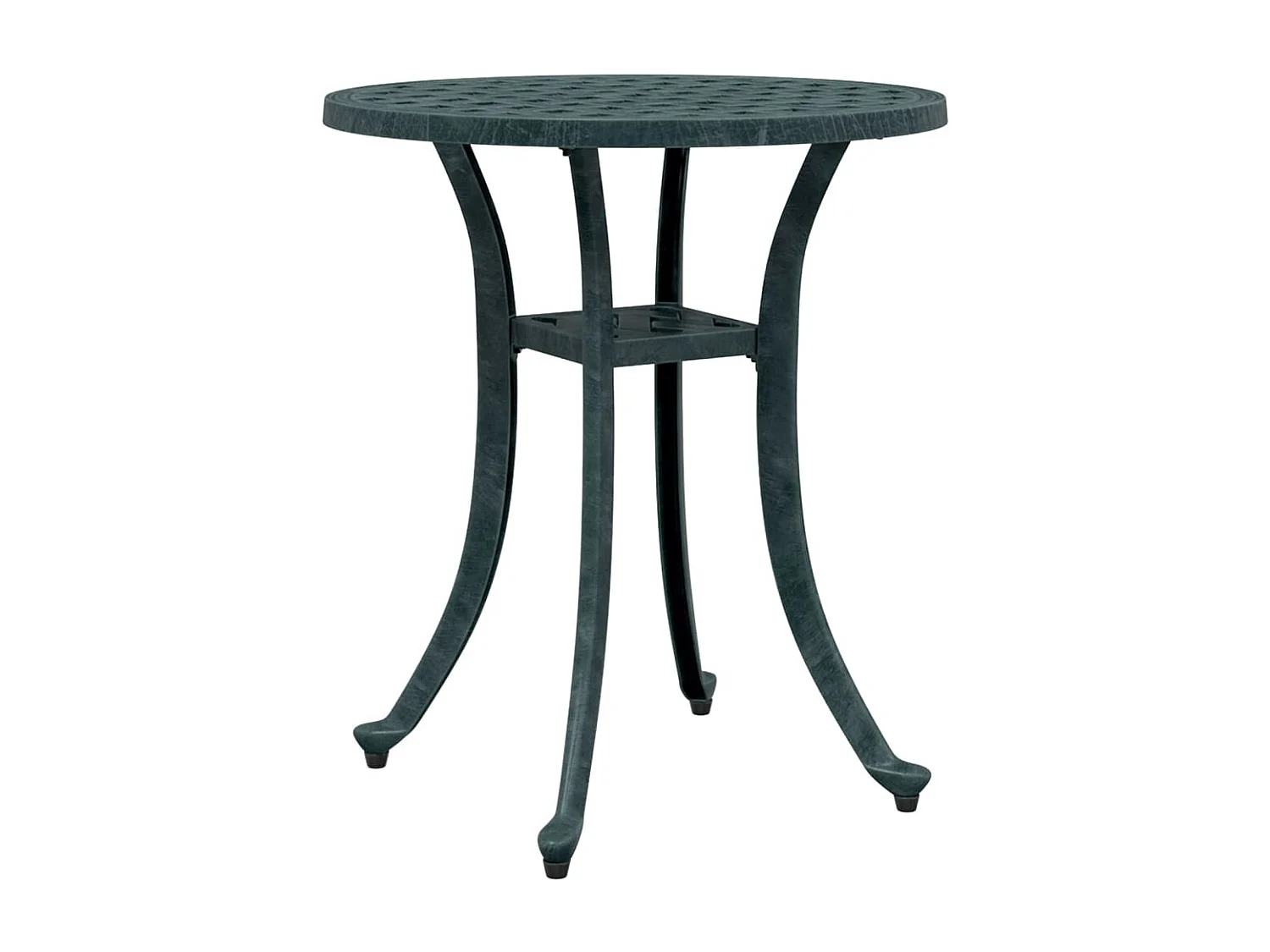 Table de jardin vert Ø48x53 cm aluminium coulé