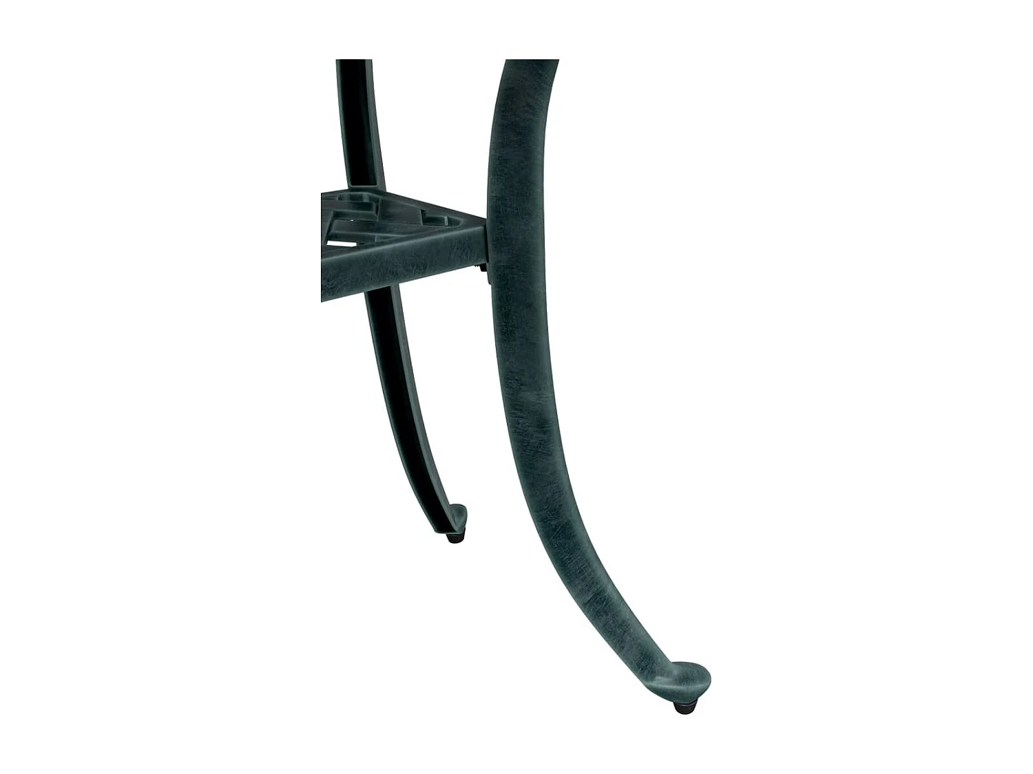 Table de jardin vert Ø48x53 cm aluminium coulé