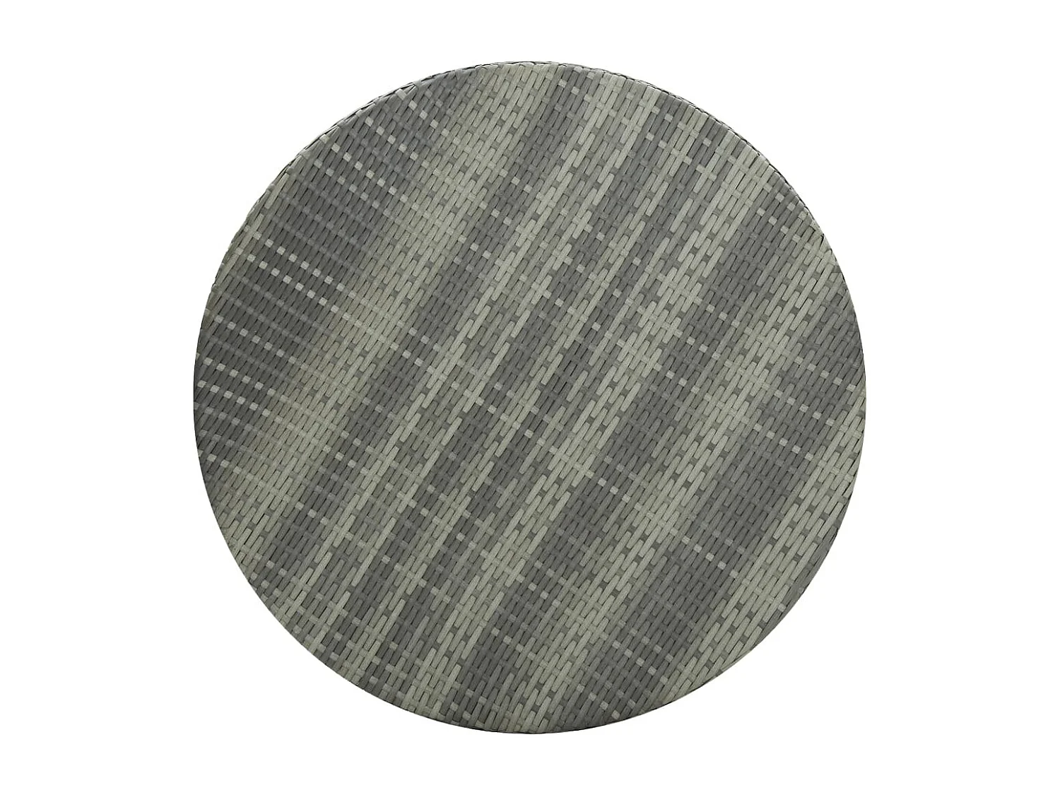 Mesa de jardim 75,5x106 cm vime PE cinzento