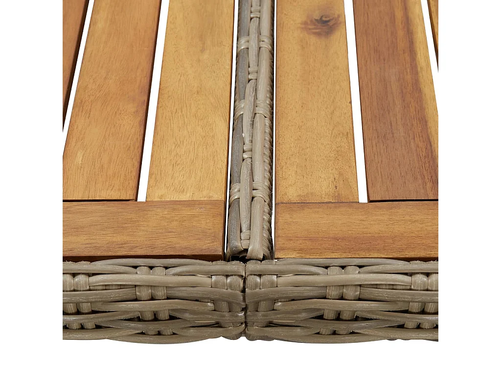 Table à dîner de jardin Marron 200x100x74 cm Résine tressée