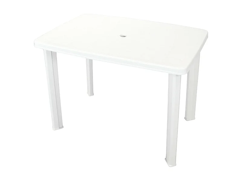 Tuintafel 101x68x72 cm kunststof wit