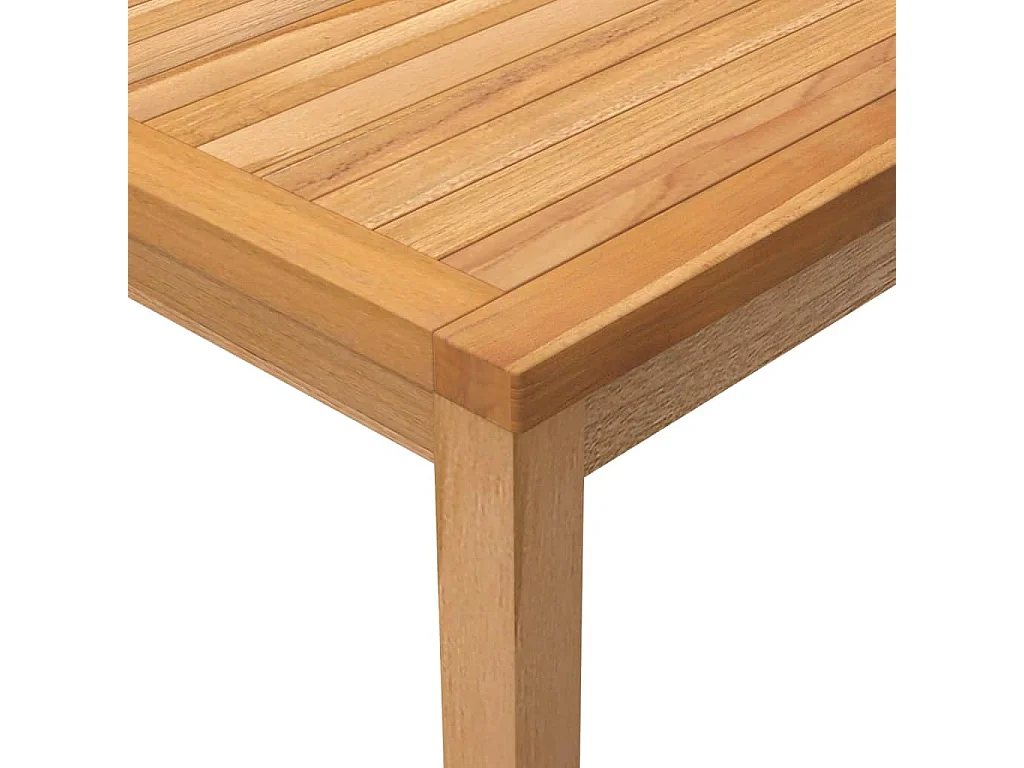 Mesa de comedor de jardín madera maciza de teca 110x110x77 cm