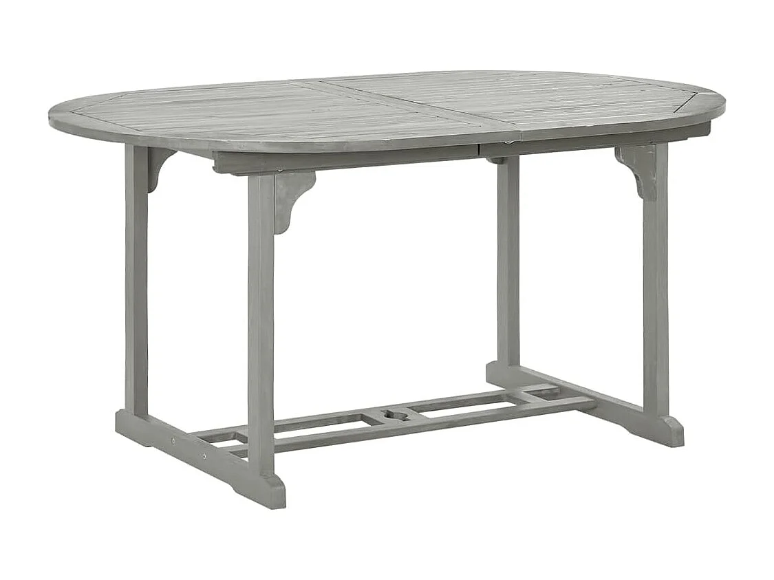 Table de jardin Gris 200x100x75 cm Bois d'acacia massif