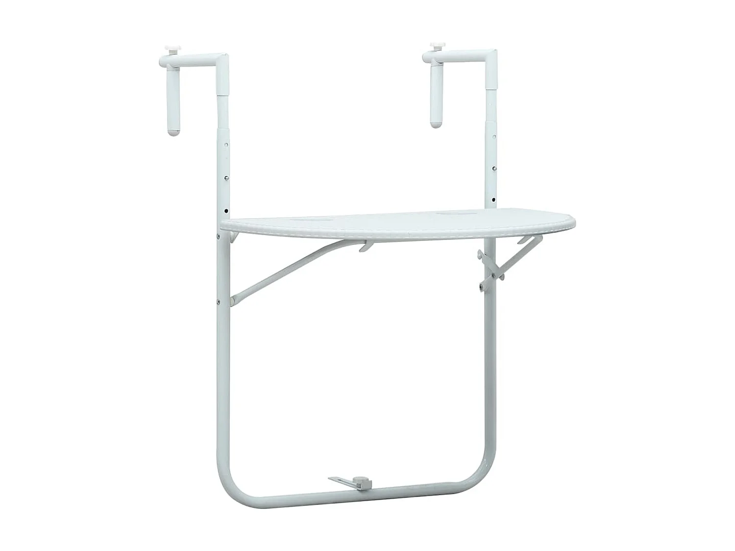 Table de balcon Blanc 60x64x83,5 cm Plastique Aspect de rotin