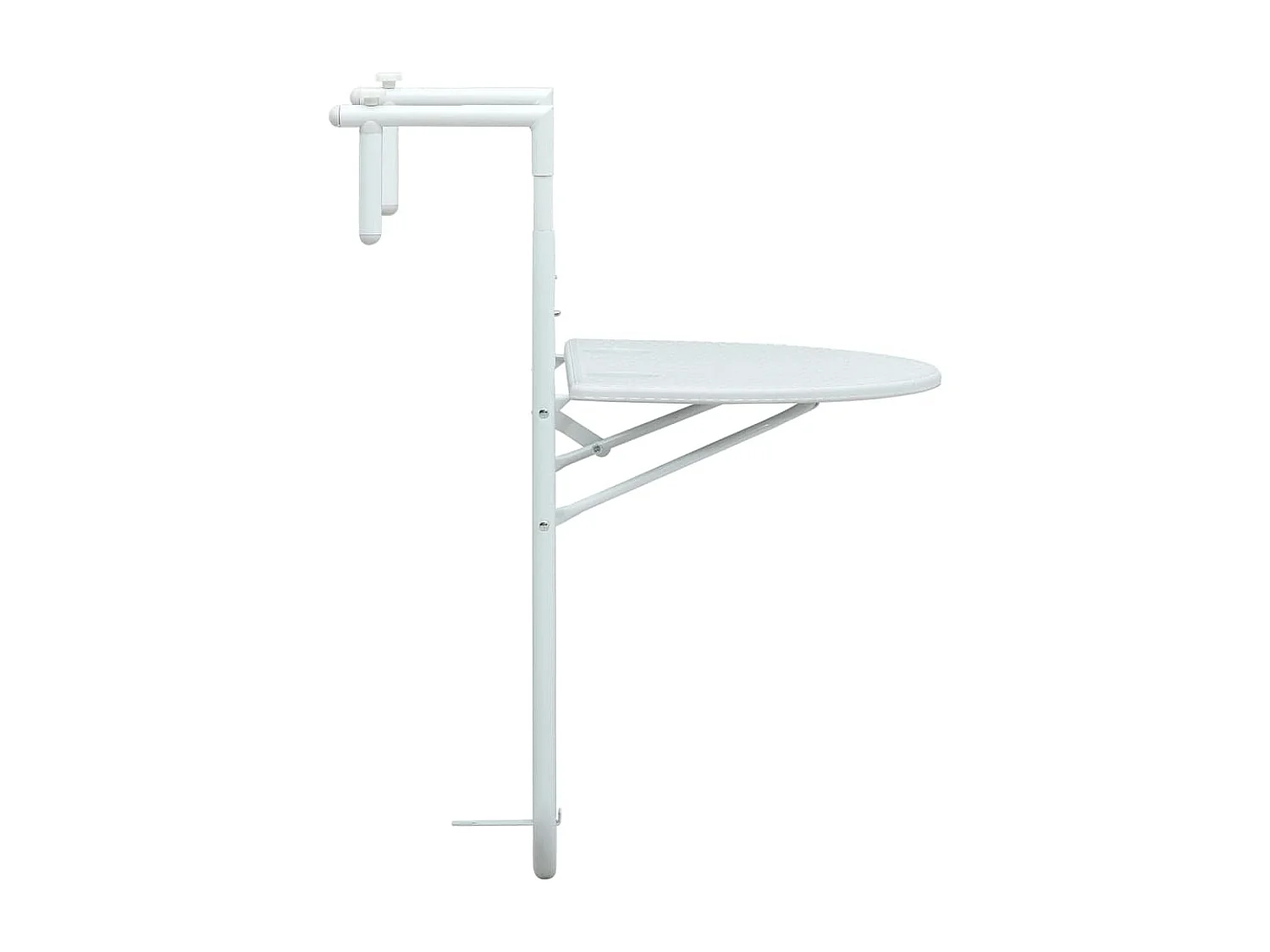 Table de balcon Blanc 60x64x83,5 cm Plastique Aspect de rotin