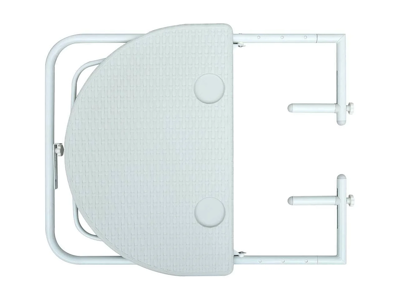 Table de balcon Blanc 60x64x83,5 cm Plastique Aspect de rotin