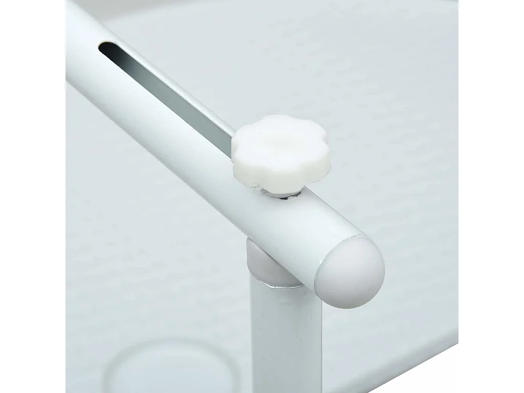 Table de balcon Blanc 60x64x83,5 cm Plastique Aspect de rotin