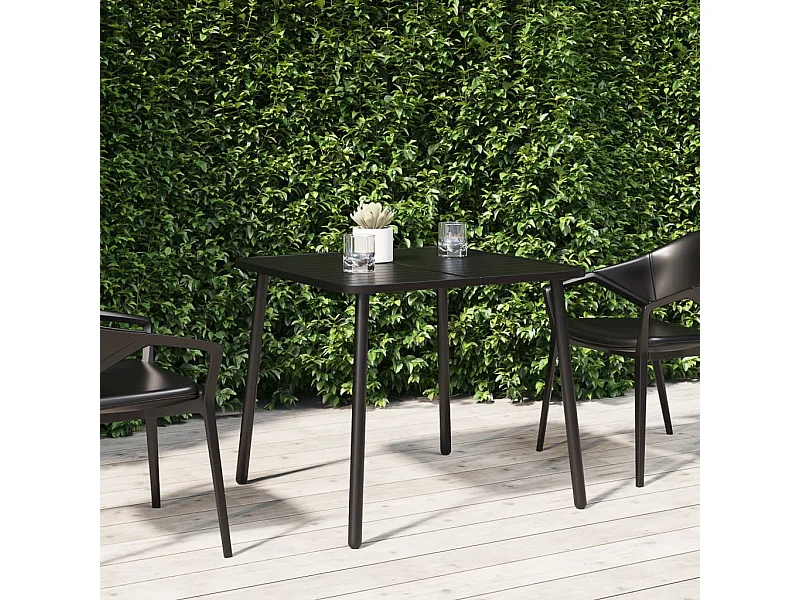 Table de jardin anthracite 80x80x71 cm acier