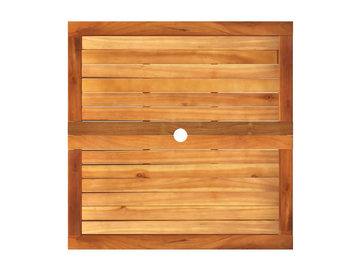 Mesa de jardín ratán sintético madera acacia gris 80x80x75 cm