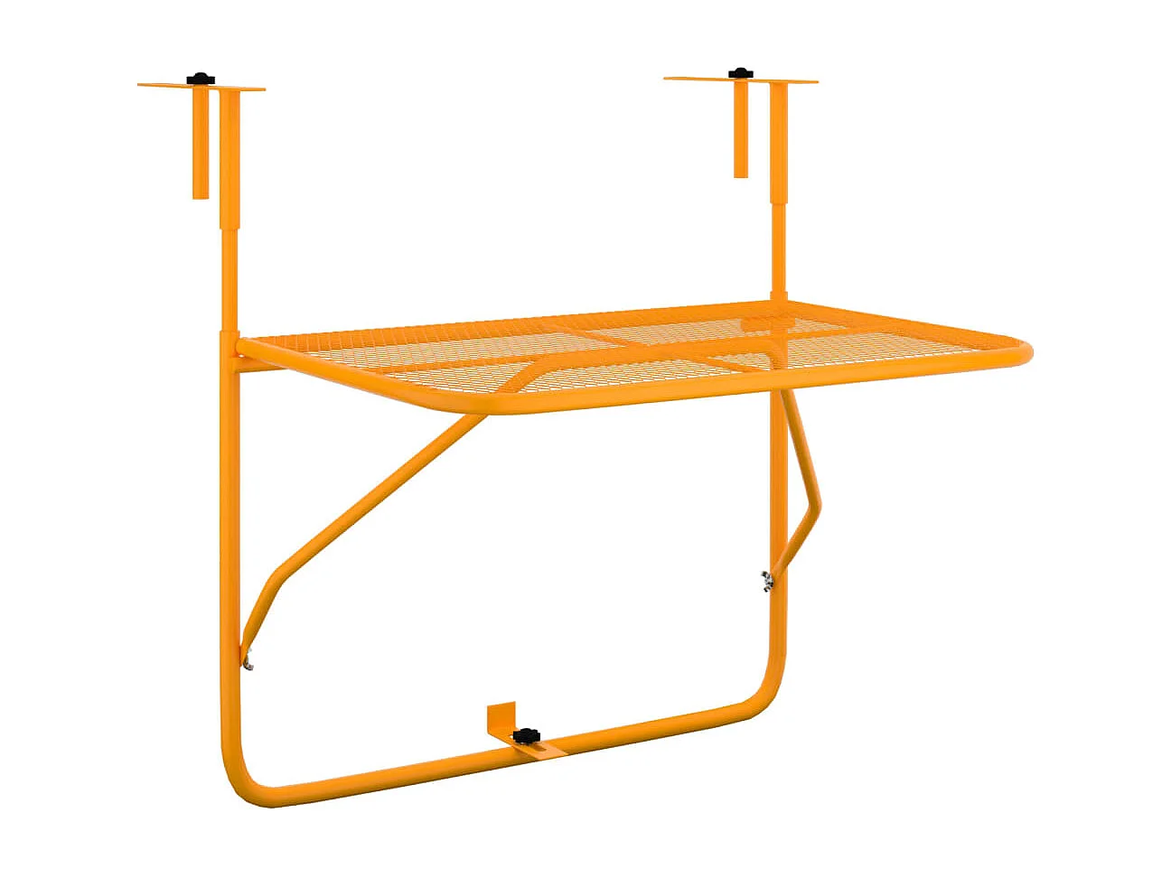 Table de balcon Jaune 60x40 cm Acier