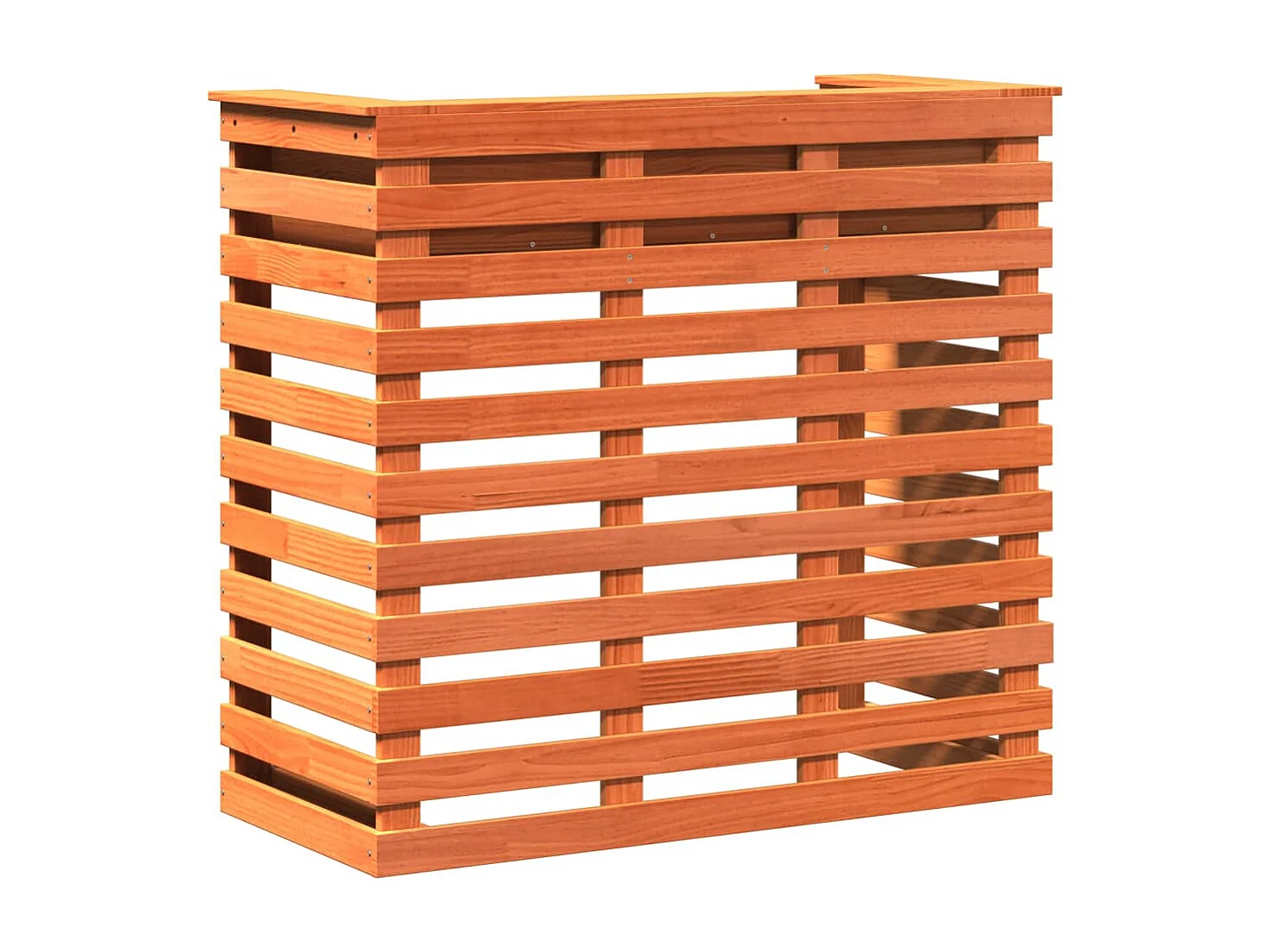 Table de bar d'extérieur cire marron bois massif de pin