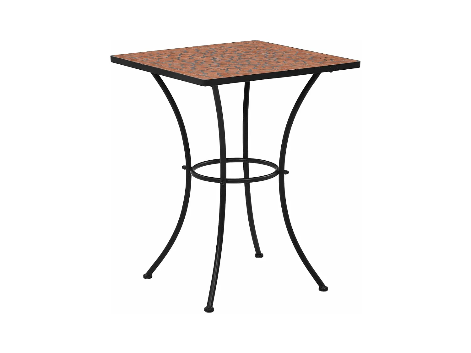 Bistrotafel mozaïek 60 cm keramiek terracottakleurig