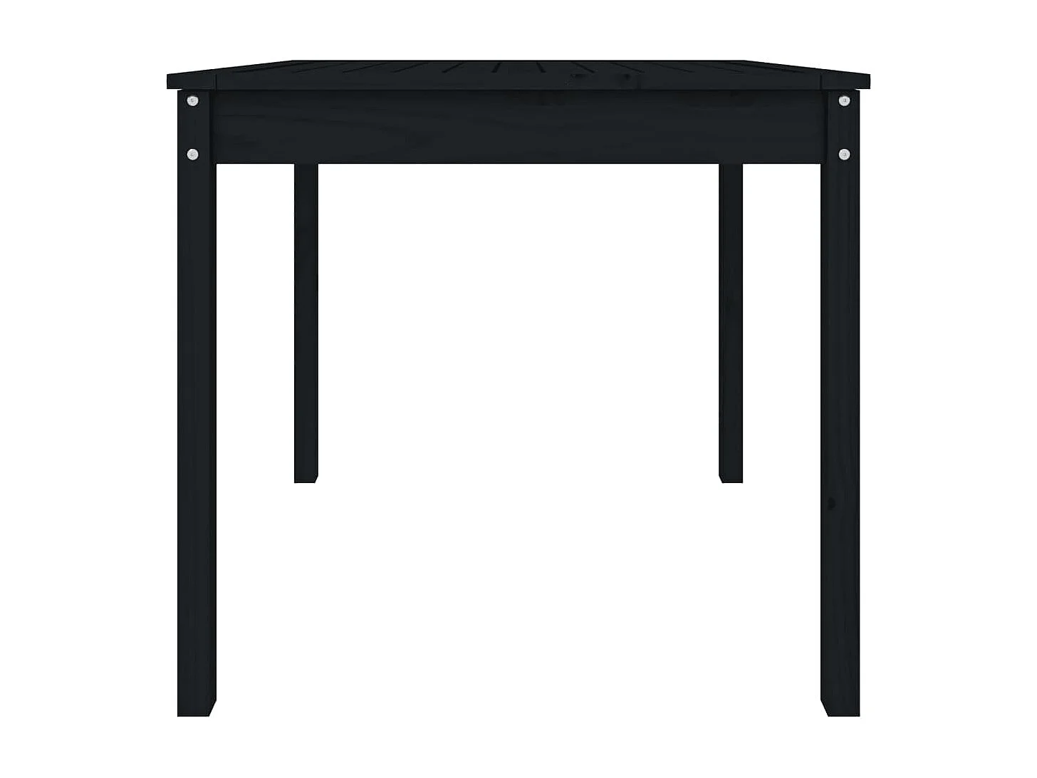 Table de jardin noir 82,5x82,5x76 cm bois massif de pin